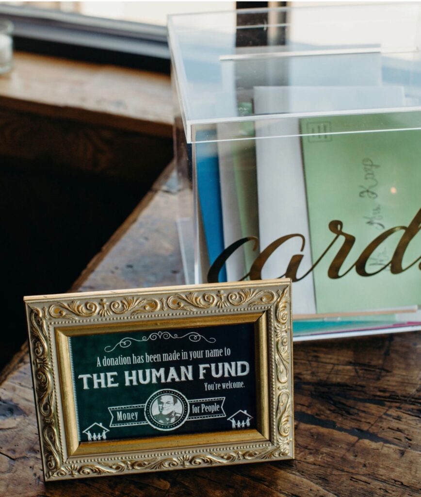 The Human Fund Frame in the Table